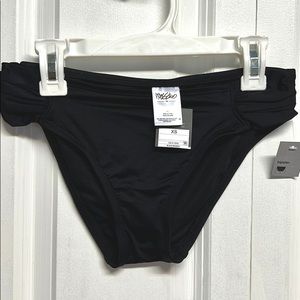 Mossimo Black Hipster Bikini Bottom Jr Size XS NWT